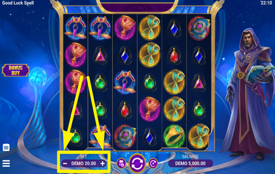 Good Luck Spell DETERMINE YOUR STAKE.