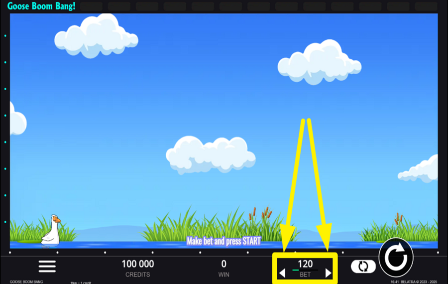 Goose Boom Bang SET YOUR BET.