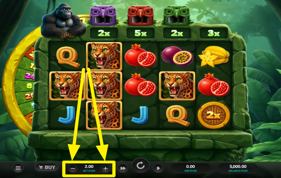 Gorilla Fortune Punch WEISEN SIE EINEN EINSATZWERT ZU.