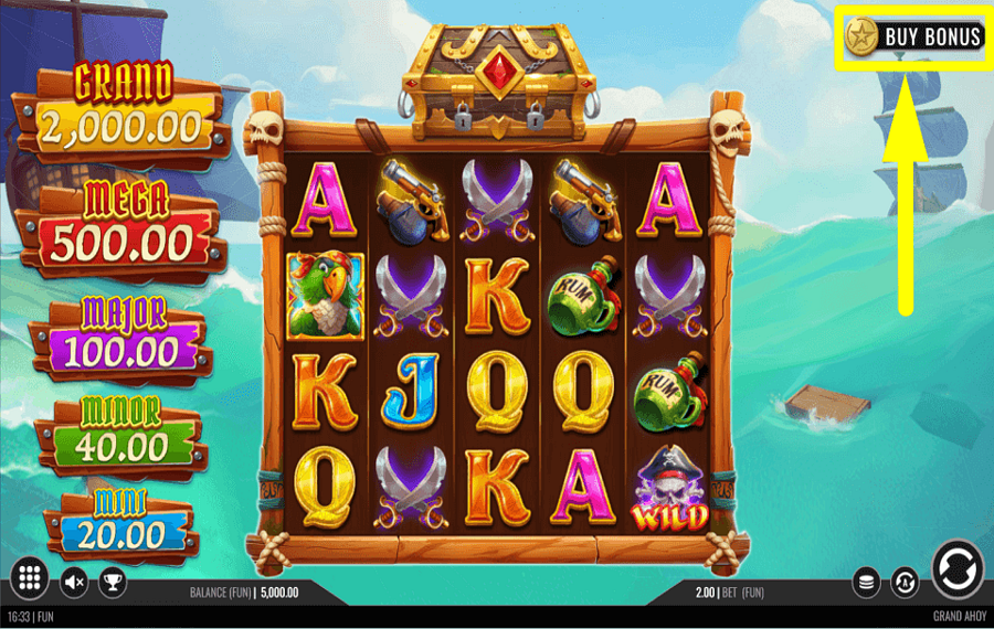 Grand Ahoy ACQUIRE THE BONUS.