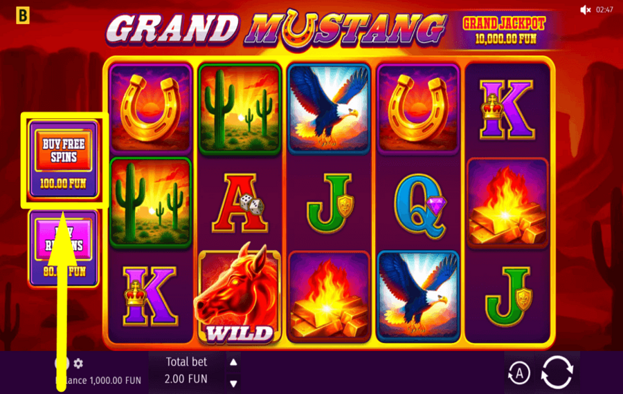 Grand Mustang ACQUIRE EXTRA TURNS.