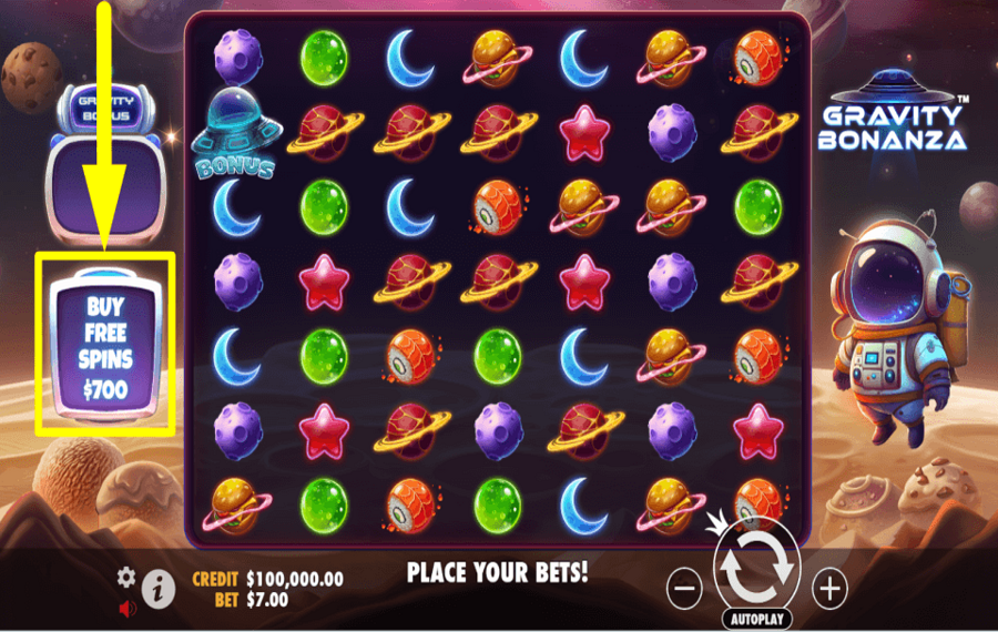 Gravity Bonanza COMPENSATE FOR FREE SPINS.