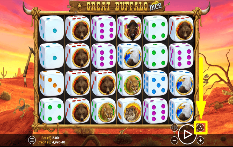 Great Buffalo Dice INITIATE AUTOPLAY.