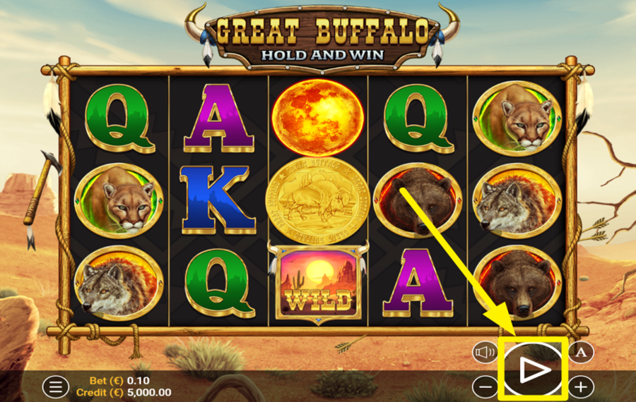 Great Buffalo Hold and Win SPIN THE REELS.