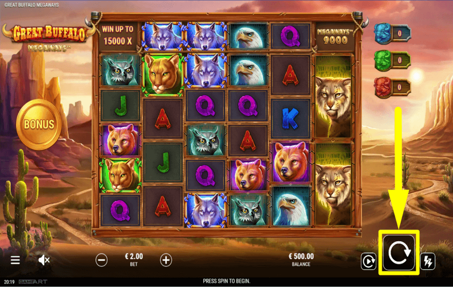 Great Buffalo Megaways ВРАЩАЙТЕ БАРАБАНЫ.