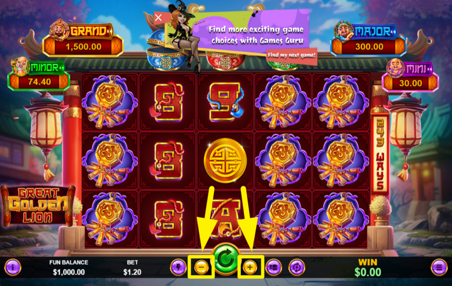 Great Golden Lion DÉFINISSEZ VOTRE MISE.