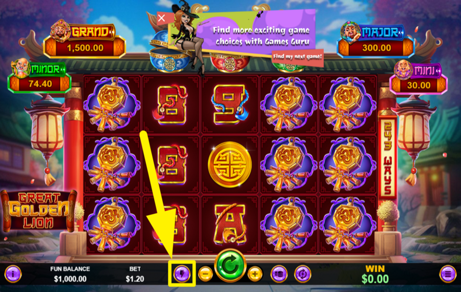 Great Golden Lion ACCÉLÉREZ LE JEU !