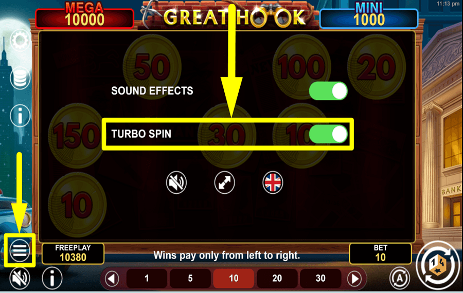 Great Hook Hold and Win USE TURBO MODE.