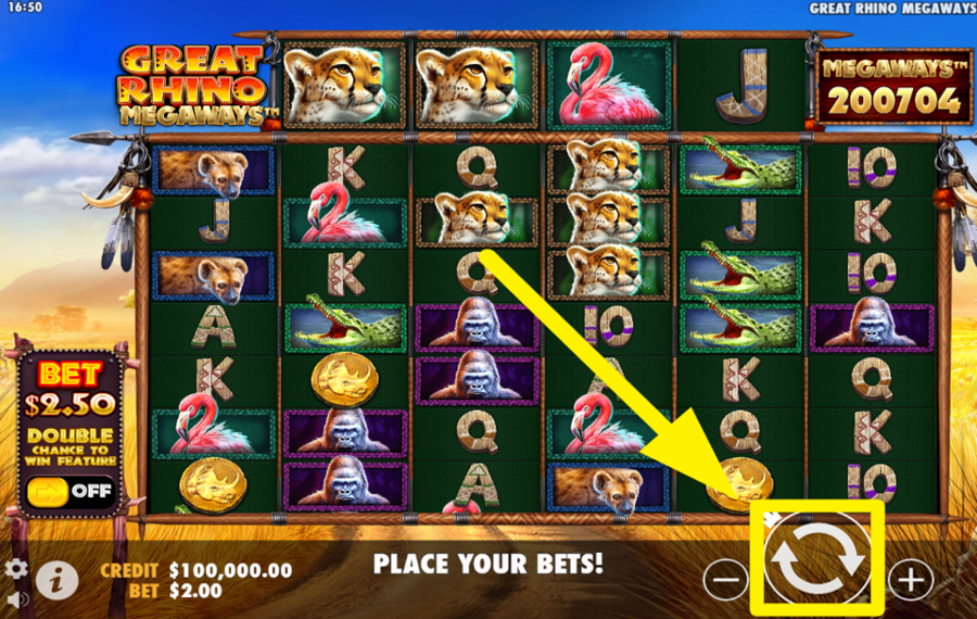 Great Rhino Megaways FAITES TOURNER POUR GAGNER!