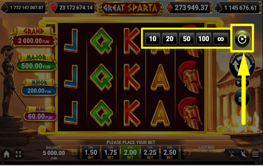 Great Sparta USAR REPRODUCCIÓN AUTOMÁTICA.