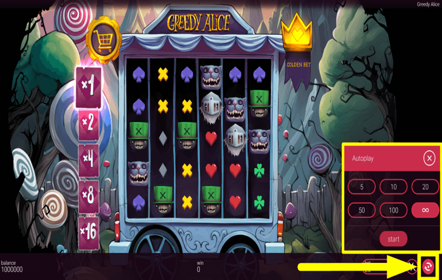 Greedy Alice CHOOSE AUTOPLAY.