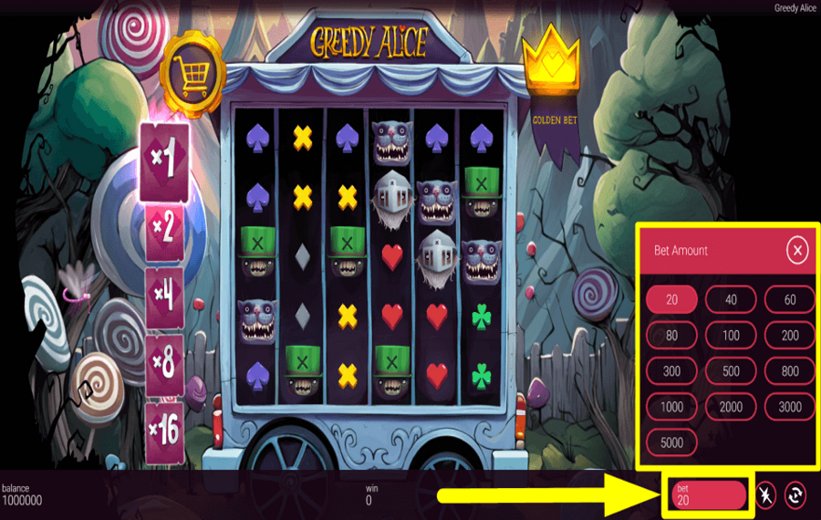 Greedy Alice CONTROL THE WAGER.