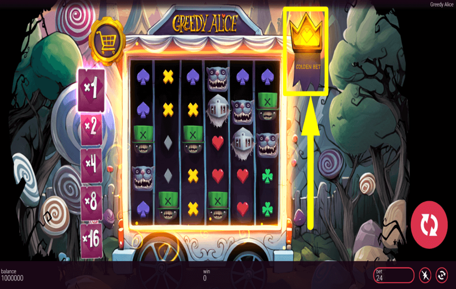 Greedy Alice CAST GOLDEN BETS.