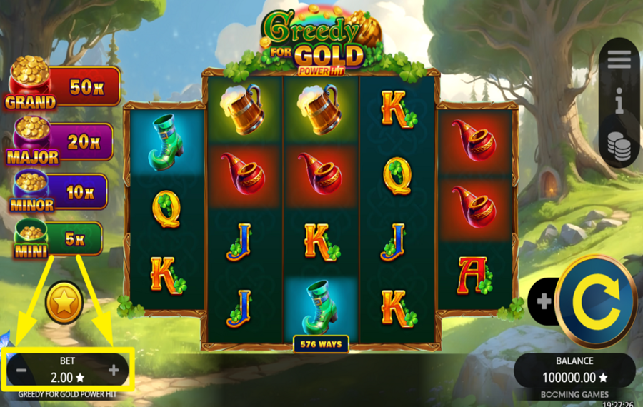 Greedy for Gold Power Hit УКАЖИТЕ ВАШУ СТАВКУ.