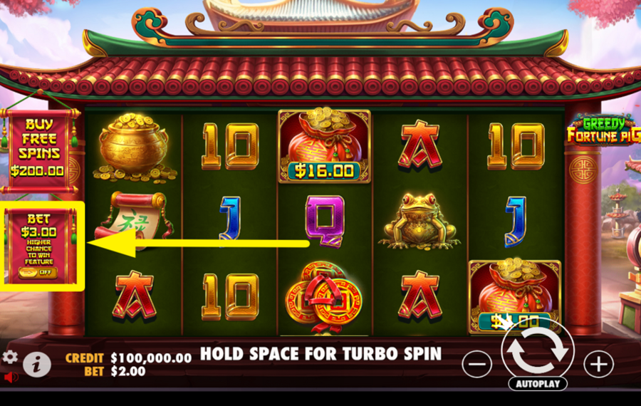 Greedy Fortune Pig ACTIVAR APUESTA EXTRA.