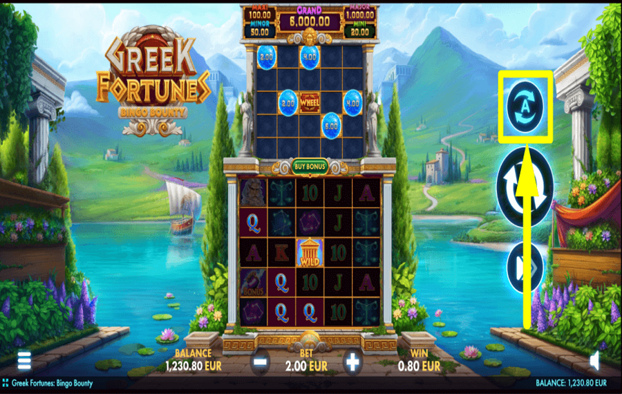 Greek Fortunes Bingo Bounty APPLIQUER LA LECTURE AUTOMATIQUE.