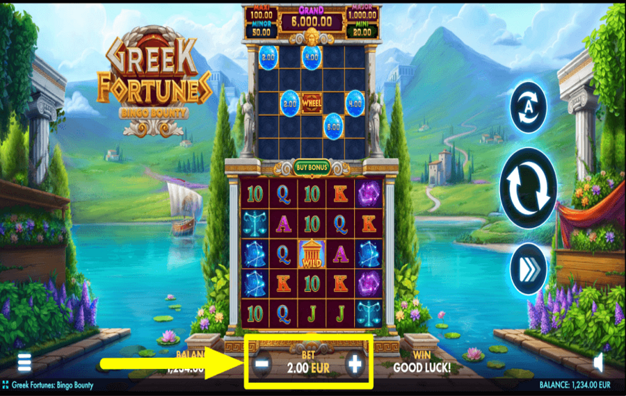 Greek Fortunes Bingo Bounty ATTRIBUER LE PARI.