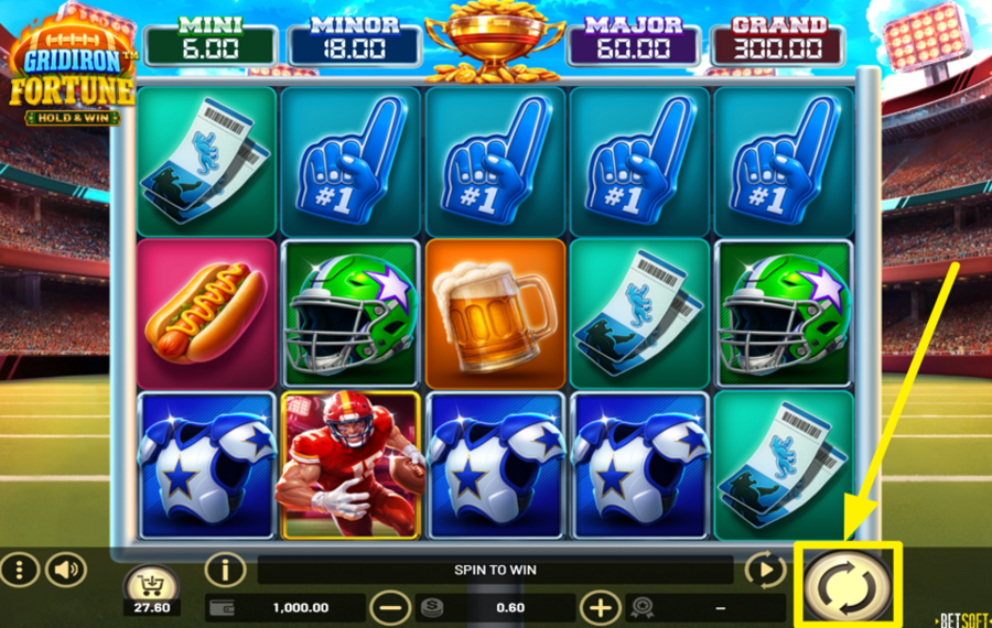 Gridiron Fortune Hold and Win PARTECIPA AL DIVERTIMENTO!