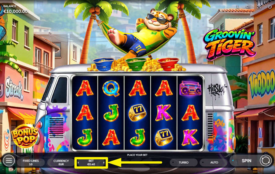 Groovin Tiger DETERMINE YOUR STAKE.