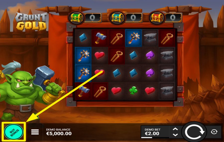 Grunt Gold NUTZEN SIE DIE BONUSFUNKTIONEN.