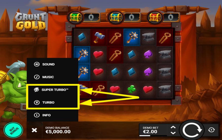 Grunt Gold BESCHLEUNIGE DIE ROLLE.