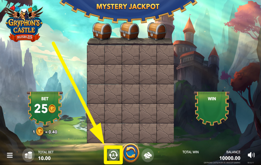 Gryphons Castle Rush 25 TRIGGER AUTOMATIC PLAY.