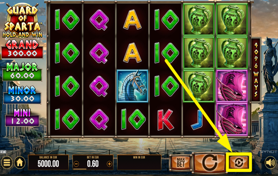 Guard of Sparta SPIN THE REELS AUTOMATICALLY.