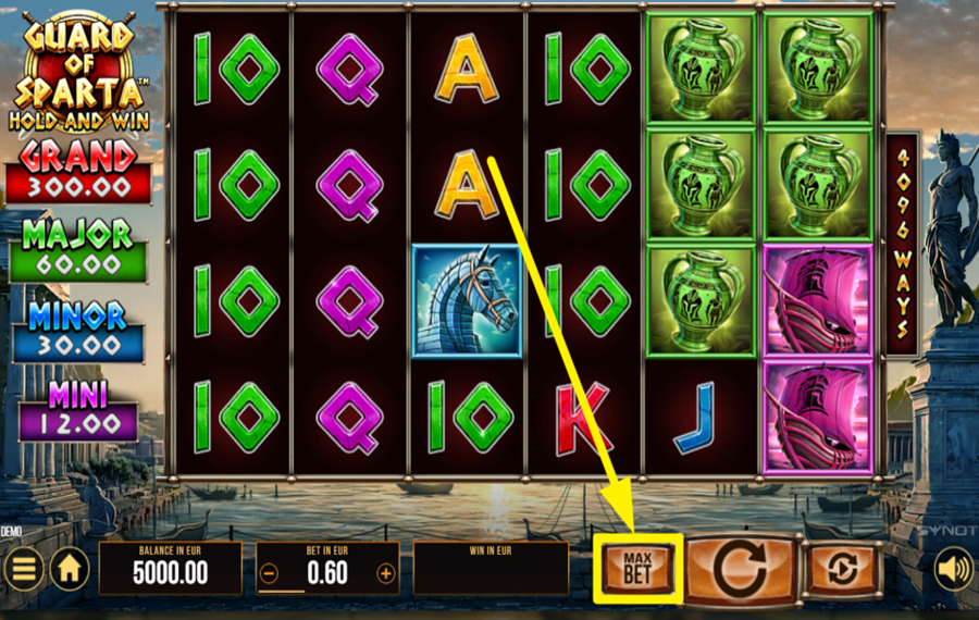 Guard of Sparta ACTIVATE THE ULTIMATE WAGER LEVEL.