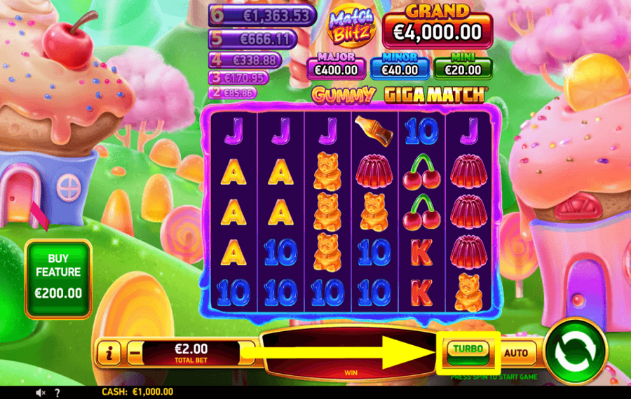 Gummy Giga Match ACELERA LOS GIROS.