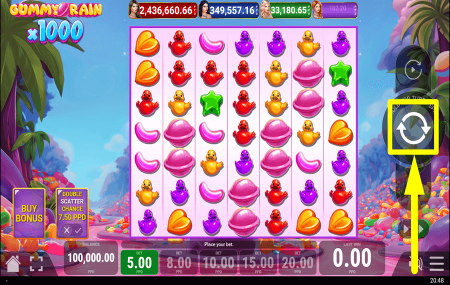 Gummy Rain x1000 DREHEN SIE UM PREISE.