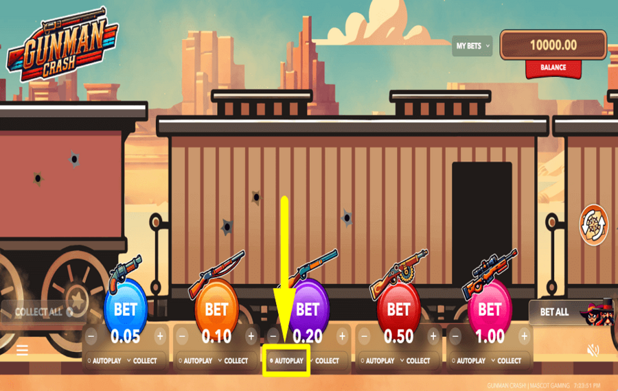 Gunman Crash ВКЛЮЧИТЬ АВТОВОСПРОИЗВЕДЕНИЕ.