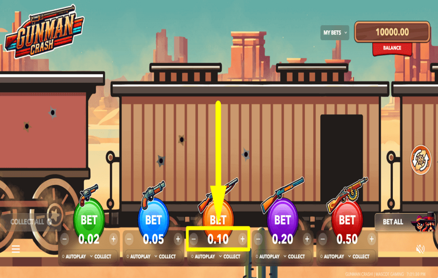 Gunman Crash ДЕЛАЙТЕ СТАВКИ.