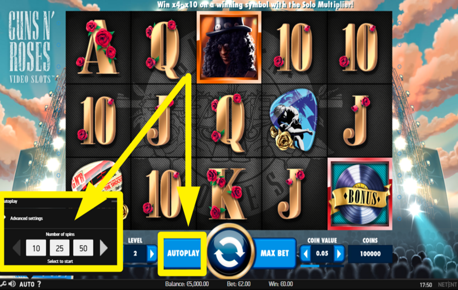 Guns N Roses ACTIVATE AUTOMATIC SPINNING.