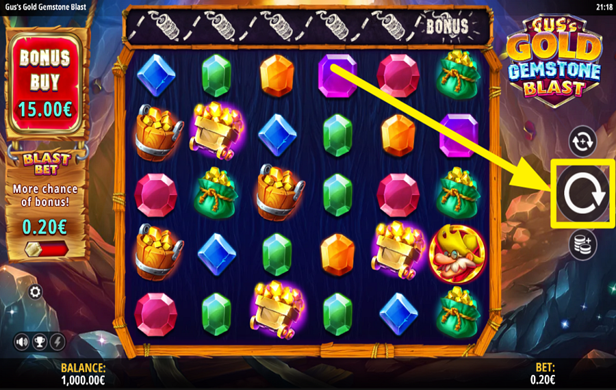 Guss Gold Gemstone Blast DÉCLENCHEZ L'EXCITATION !