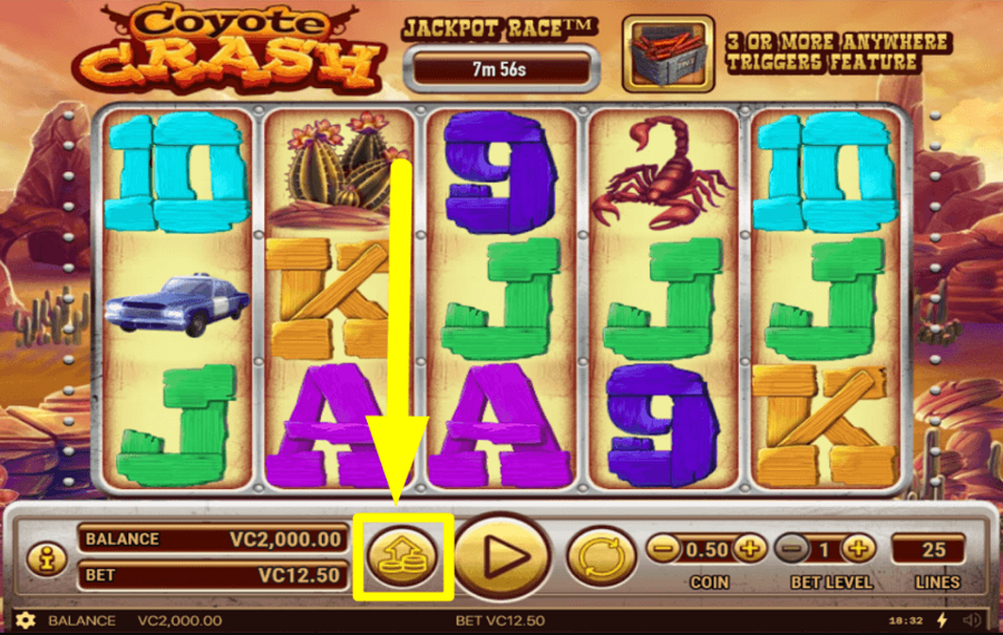 Habanero Coyote Crash IMPOSTA LA “SCOMMESSA MASSIMA”.