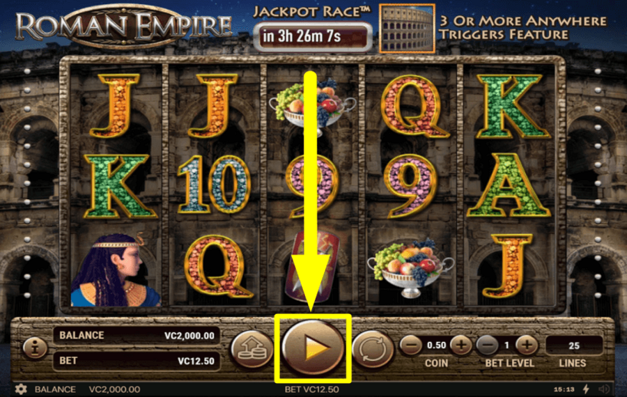 Habanero Roman Empire APPUYEZ SUR « JOUER » POUR TOURNER.