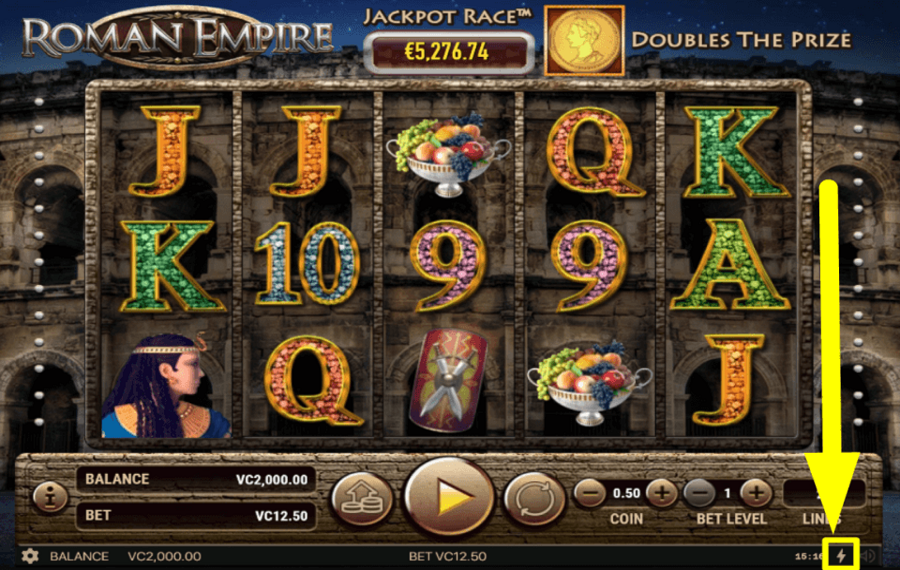 Habanero Roman Empire UTILISEZ LA FONCTION « RAPIDE SPIN ».