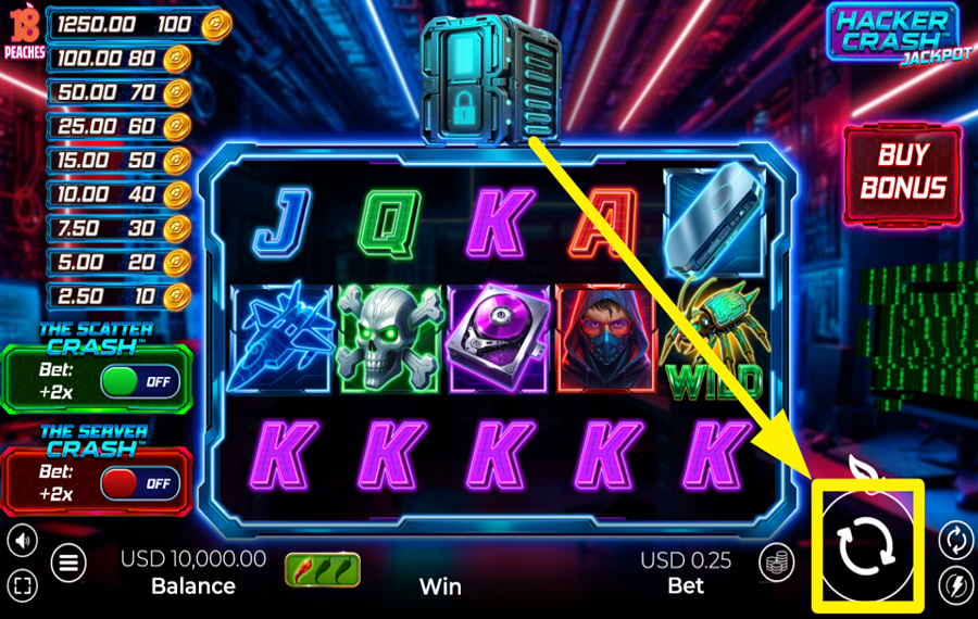 Hacker Crash Jackpot FAI GIRARE I RULLI.
