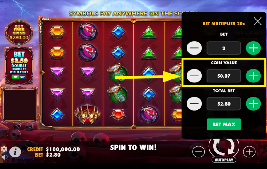 Hades Inferno 1000 MODIFICAR EL VALOR DE LA MONEDA.