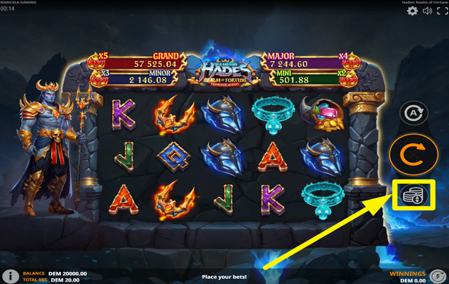Hades Realm of Fortune WÄHLEN SIE IHRE WETTE.