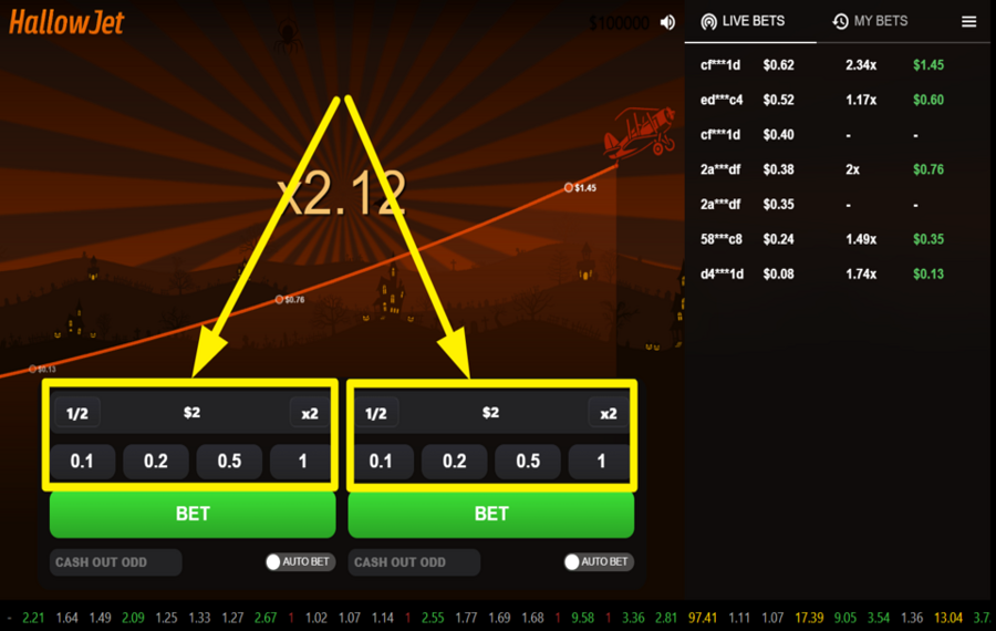 Hallow Jet DECIDE ON YOUR BET.