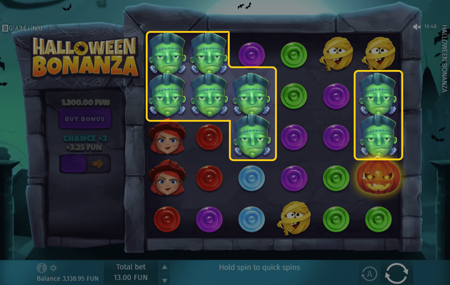 Halloween Bonanza Wählen Sie die Anzahl der Gewinnlinien