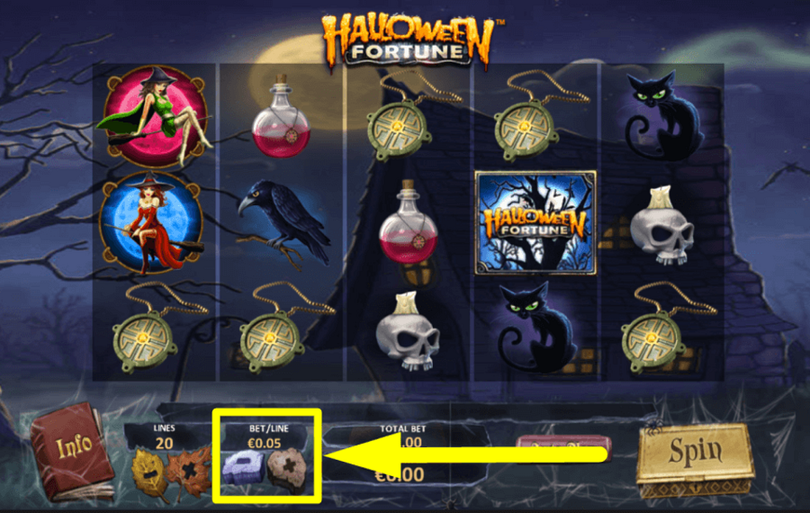 Halloween Fortune Platzieren Sie Ihren Gesamteinsatz.