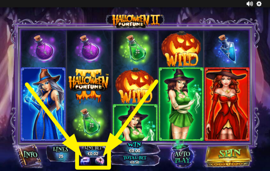 Halloween Fortune II PLATZIEREN SIE IHREN LINIENWETTE.