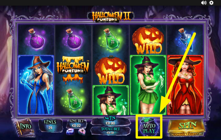 Halloween Fortune II WÄHLEN SIE AUTOMATISCHE SPINS.
