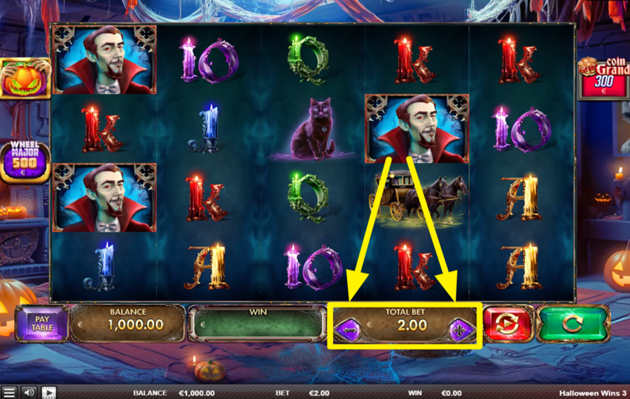 Halloween Wins 3 IMPOSTA L'IMPORTO DELLA TUA SCOMMESSA.
