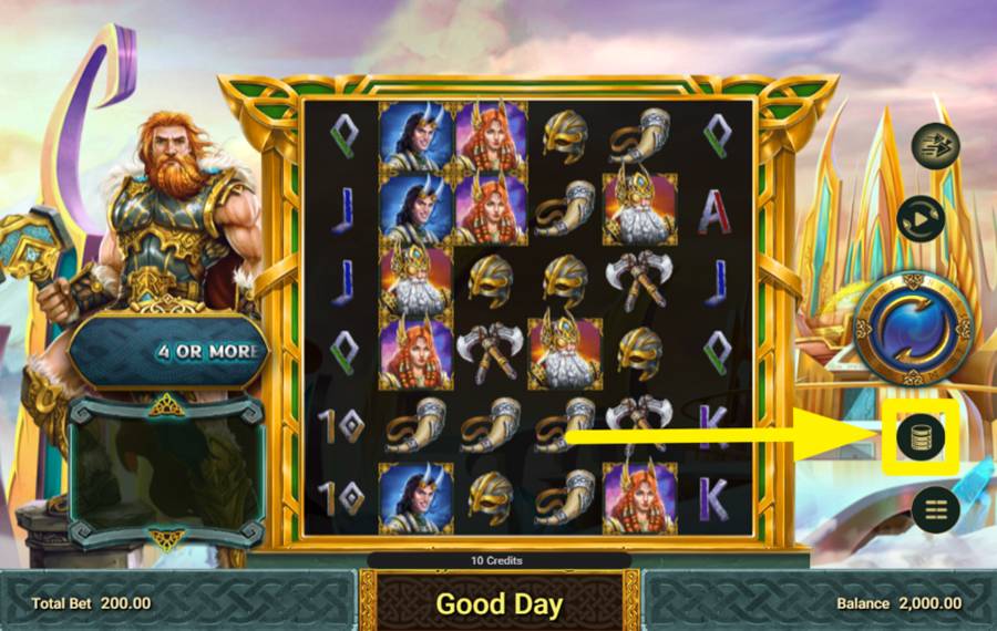 Hammer of Thunder ADJUST YOUR WAGER.