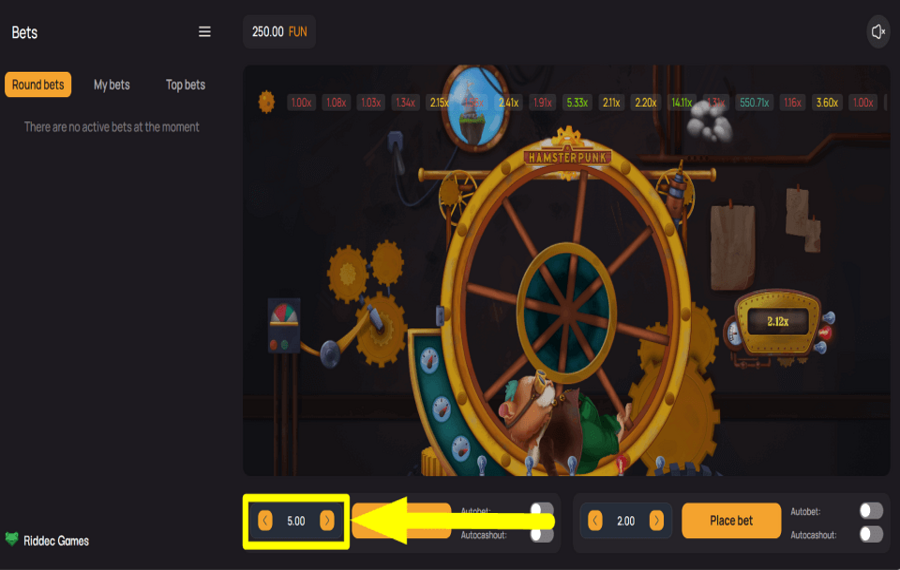 Hamsterpunk Crash PLAN THE WAGER.