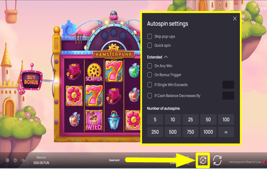 Hamsterpunk Wheel of Love SPIN AUTOMATICALLY.