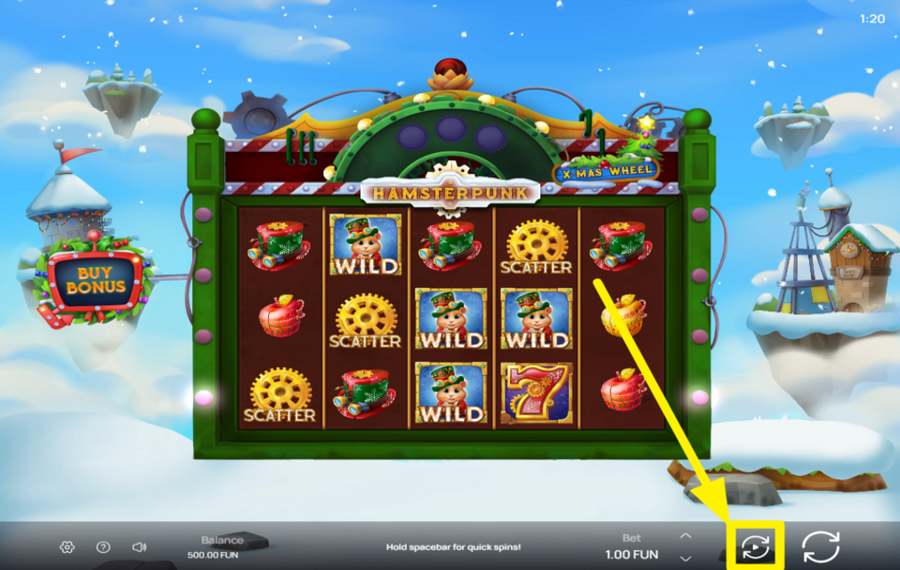 Hamsterpunk XMas Wheel UTILIZE AUTOPLAY.